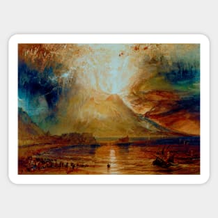 Joseph Mallord William turner vesuvius in eruption Sticker